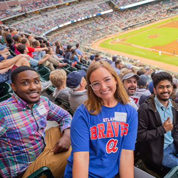 People at a Braves game